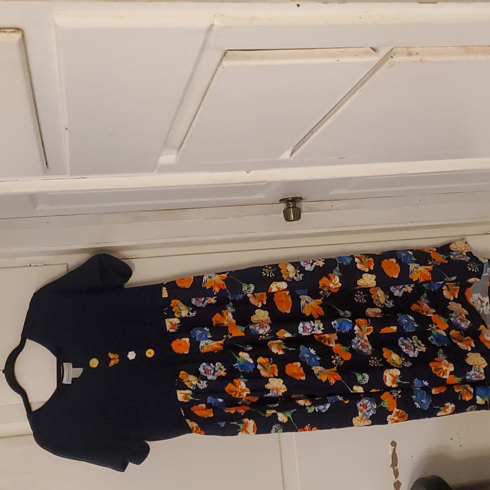 Vintage  Impression dress size large midi